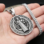 Saint Benedict Steel Pendant Vintage 316L Exorcism