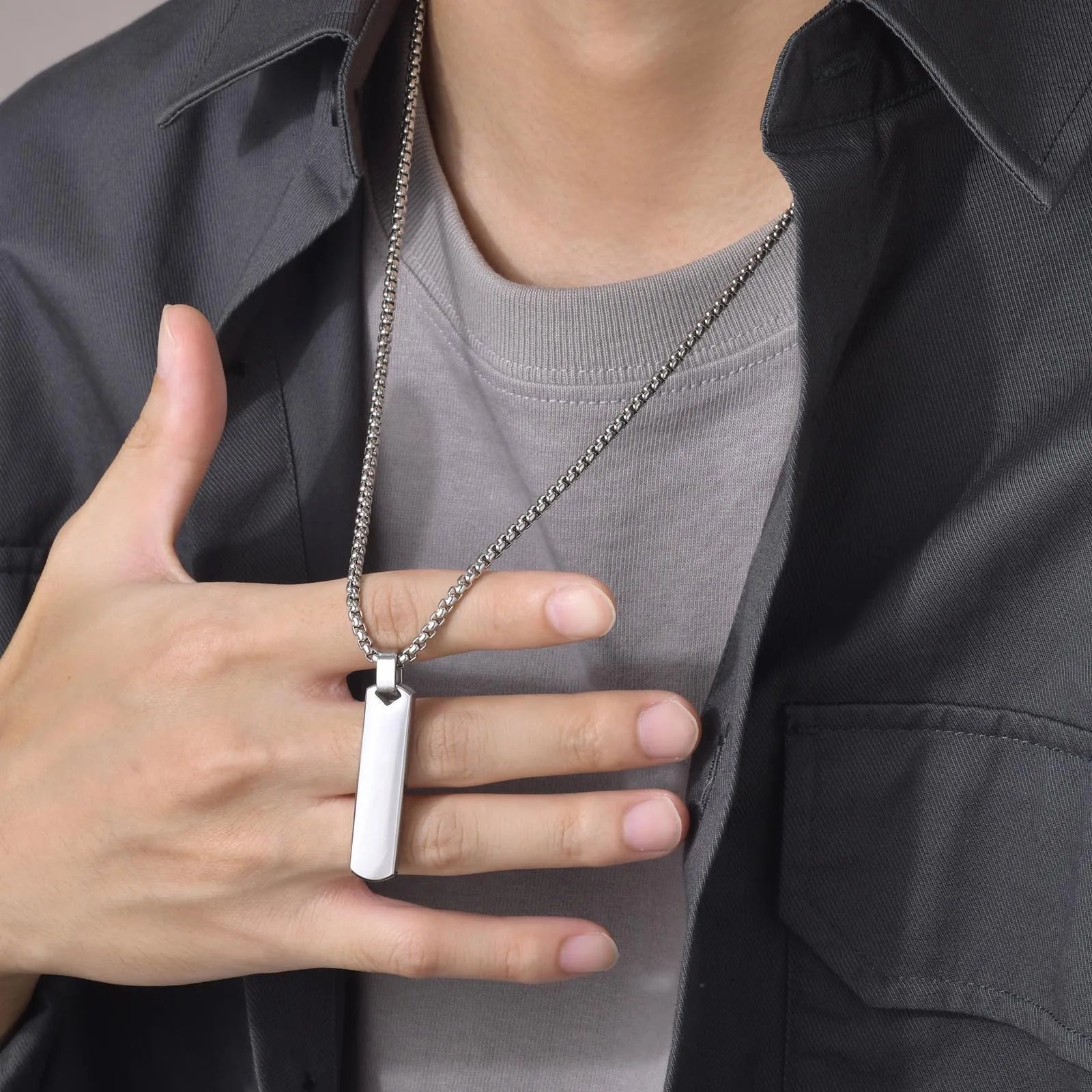 Double Layer Cuban Chain Necklace — SS