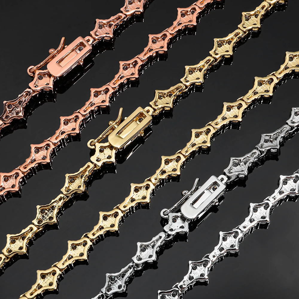 Rose Gold Tennis Bracelet Iced Out CZ 6MM