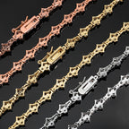 Rose Gold Tennis Bracelet Iced Out CZ 6MM