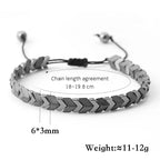 Hematite Arrow Shape Stone Beads Bracelets Weight Bangle for Women Men Fashion Health Care Unisex Jewelry