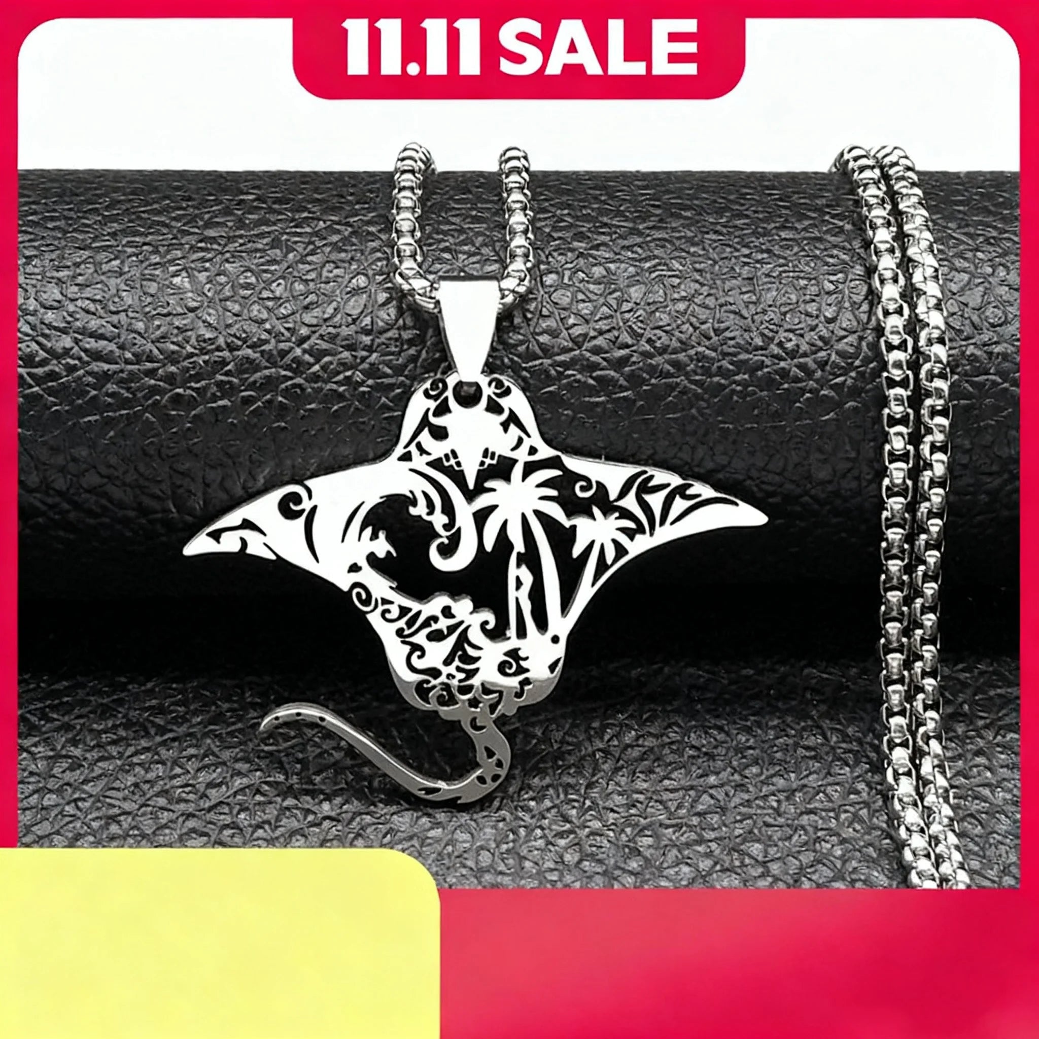 Manta Ray Gold Pendant Necklace