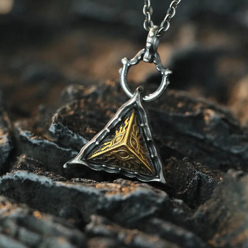 Original Van Gogh sunflower sunflower men's necklace high sense pendant nautical compass retro fashion trend pendant