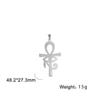 LIKGREAT Egyptian Ankh Cross Egypt Eye Pendant for Necklace Earrings Stainless Steel Eye of Horus Charms for Jewelry