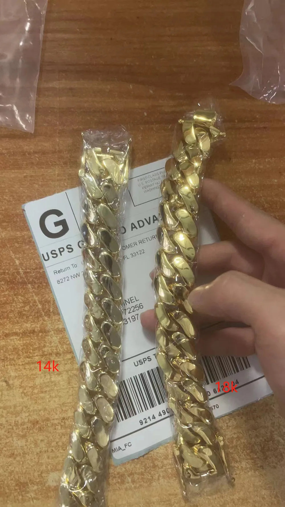 Gold Cuban Chain Necklace 10/12/22MM Brass
