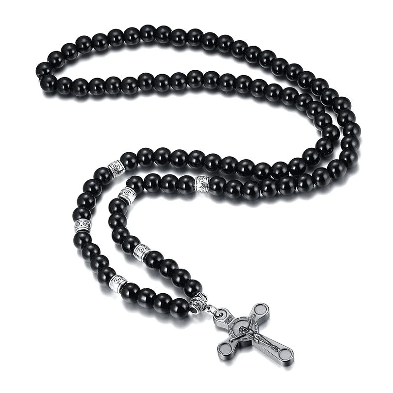 Tibetan Phurba Dagger Stone Necklace — Stainless Steel