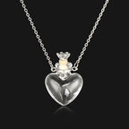 Openable Water Drop Heart Steel Chain Perfume Vial Necklace Wishing Bottle Pendant Essential Oil Diffuser Memorial Jewelry Gifts