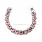 14mm Black Grey Bracelet Hip Hop Men Women Cuban Chain Bling Iced Out Rhinestones Paved Miami Necklace Jewelry
