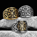 Compass Celtic Ring — Stainless Steel