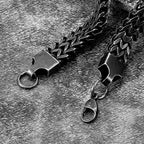 Black Reversible Double Chain Bracelet — Stainless Steel