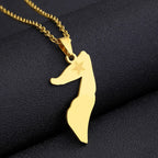 Somali Enamel Pendant Necklace — Stainless Steel