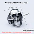 Large Skull Ring — Stainless Statement Gothic
