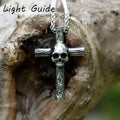 Skull Cross Stainless Steel Pendant Necklace
