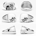 Stainless Steel Statement Ring Retro Burst