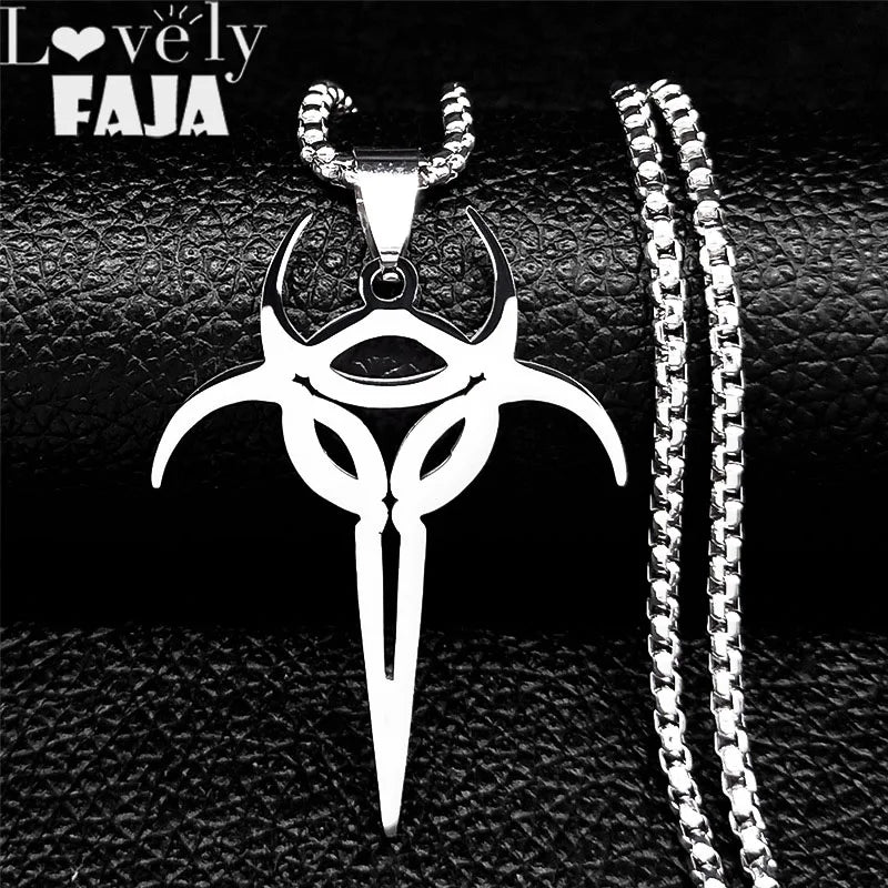 Silver Chain Psyclon Nine Long Cadenas Acero Inoxidab