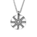 Slavic Kolovrat Sun Wheel Pendant — SS