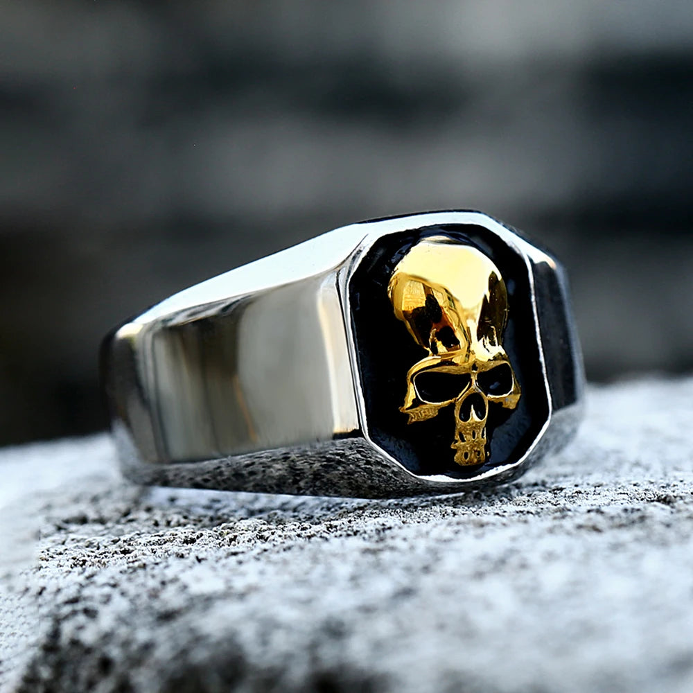 Skull Ring — High Polish Stainless Steel Vintage