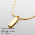 Men's stainless steel jewelry golden pendant Cuban chain necklace waterproof and non fading quality jewelry sold directly