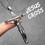 3D Jesus Cross Pendant — Stainless Steel