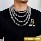 Stainless Steel Cuban Chain Necklace Miami 8/10/12MM