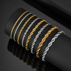 Gold Rope Chain Bracelet 5mm — Stainless Steel