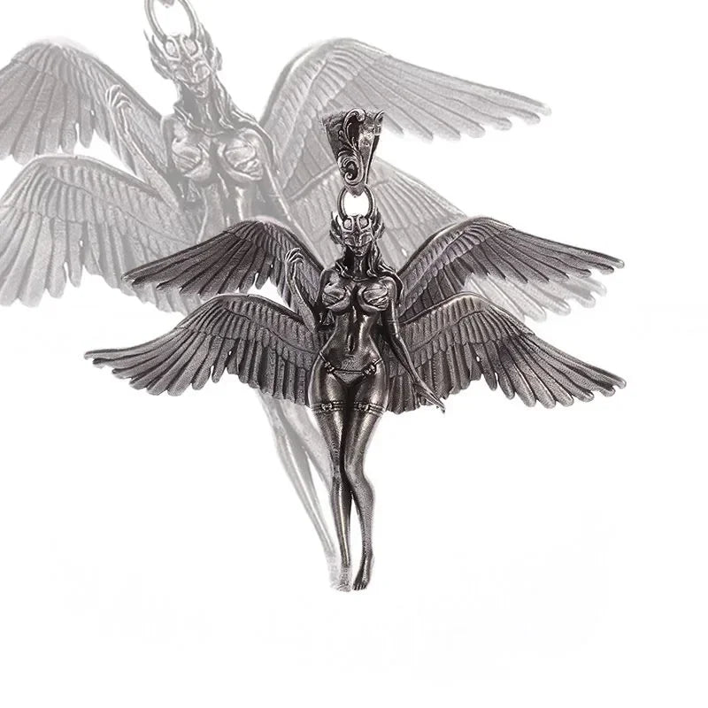 Fashion Anime Sexy Double Ponytail Lolita Pendant Goddess Necklace Men and Women Charm Temptation Cool Jewelry