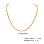 Franco Chain Necklace 3mm — Stainless Steel