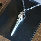 Men's Fashion Raven Head Odin Pendant Necklace 316L Stainless Steel Punk Hip Hop Teen Animal Personality Jewelry