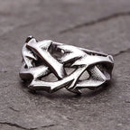 Simple Hollow Crown Of Thorns Stainless Steel Ring Gothic Punk Design Inspired Ring For Men Women Biker Fashion Jewelry