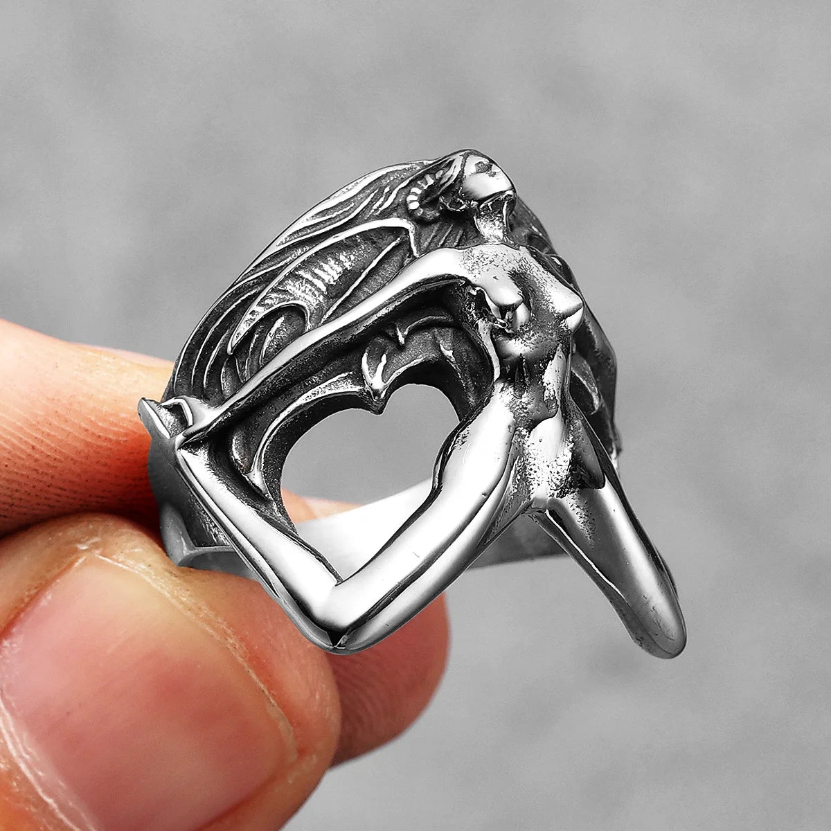 Gothic Statement Ring — Stainless Steel