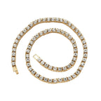 Iced Out Tennis Chain Necklace 4mm — Zinc Alloy