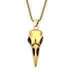 Crow Skull Pendant Necklace — Stainless Steel