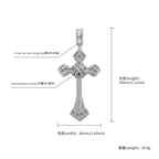 Iced Out Cross Pendant Necklace with Chain Type Options