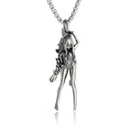 Cat Wings Animal Pendant Necklace — Silver