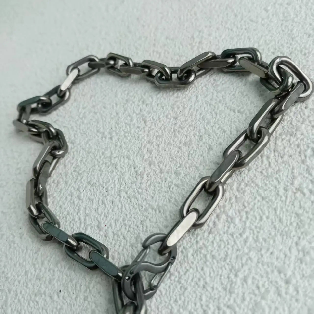Stone Washed Unpolished Pure Titanium Necklace for Sensitive Skin, Non Allergy Jewelry Gift