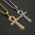 Cross Ankh Steel Pendant Egyptian Gothic