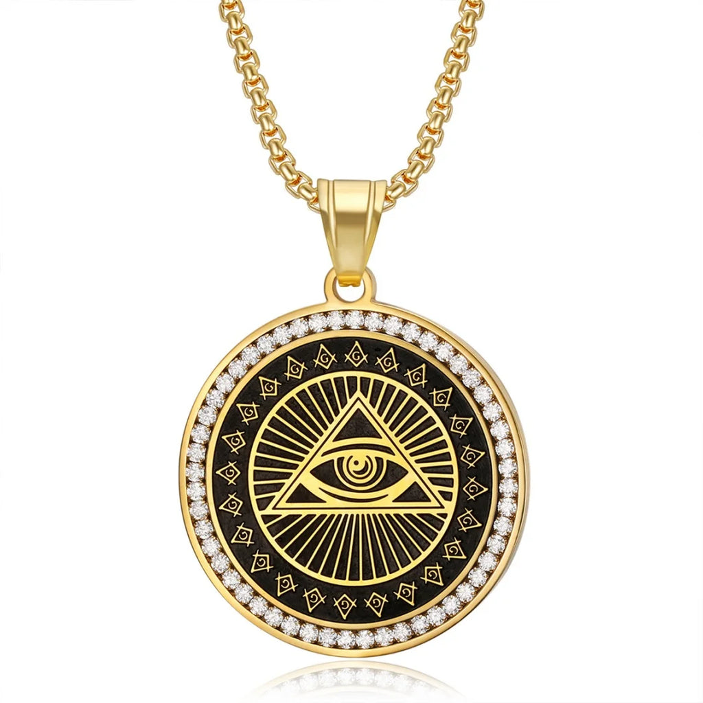 Eye of Providence Gold Pendant Necklace
