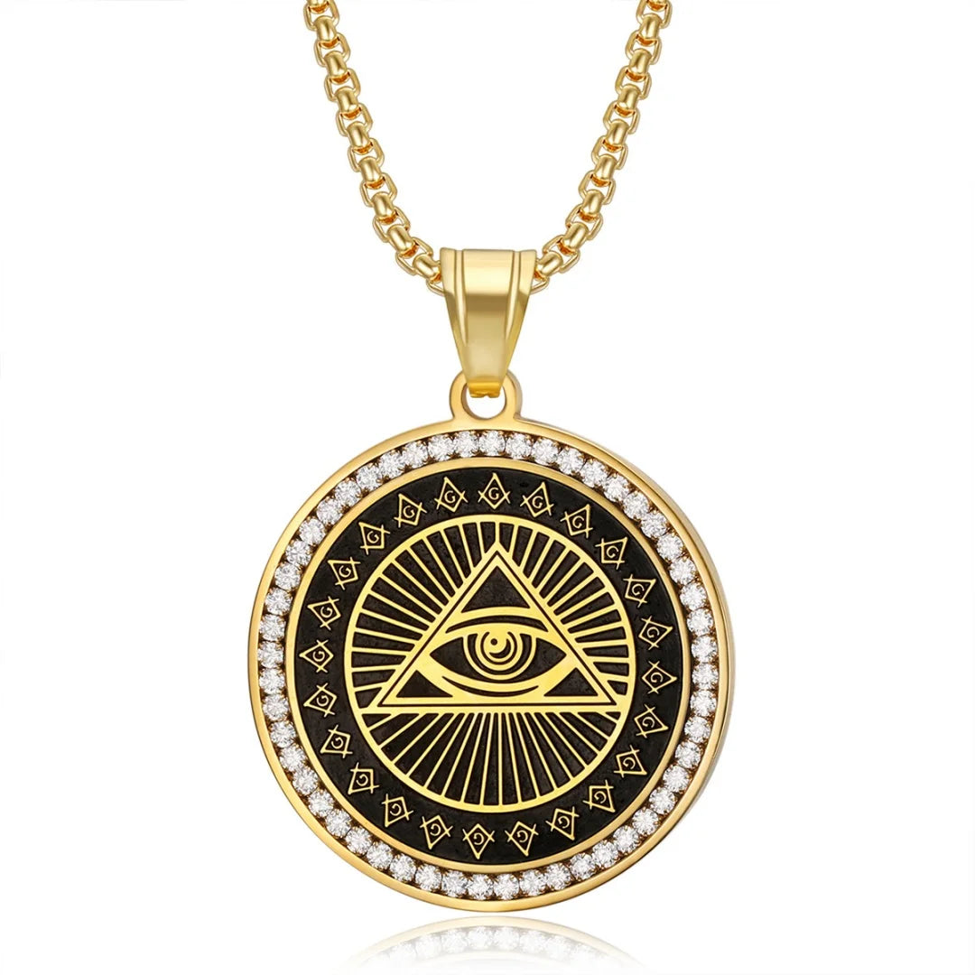 Eye of Providence Gold Pendant Necklace