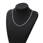 925 Sterling Silver 40-75cm Figaro Chain Necklace Men Women Fashion Simple Chain Wedding Christmas Gift Jewelry