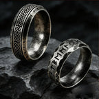 Viking Runes Celtic Knot Ring — Stainless Steel
