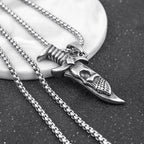 Men's Necklace Stainless Steel Skull Pendant Vintage hip-hop Jewelry Silver Color Male Neck Chain Punk Jewelry