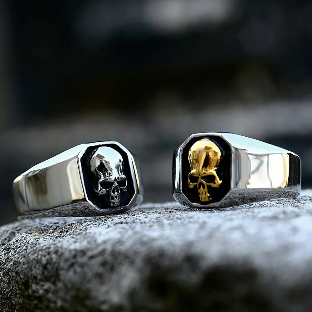 Skull Ring — High Polish Stainless Steel Vintage