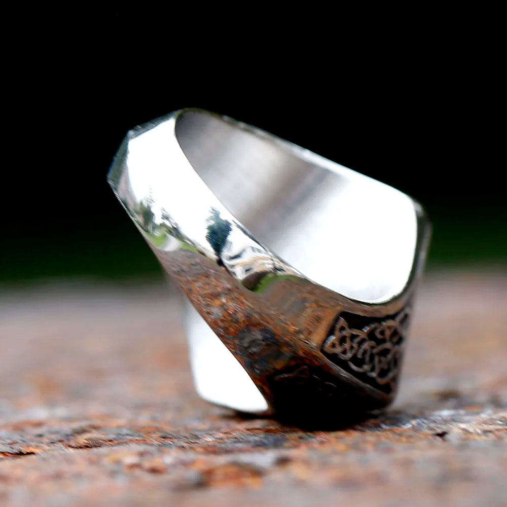 New Vintage 316L Stainless Steel Viking Valknut Amulet Ring Punk Women Men Unisex Jewelry For Party Gift Free Shipping