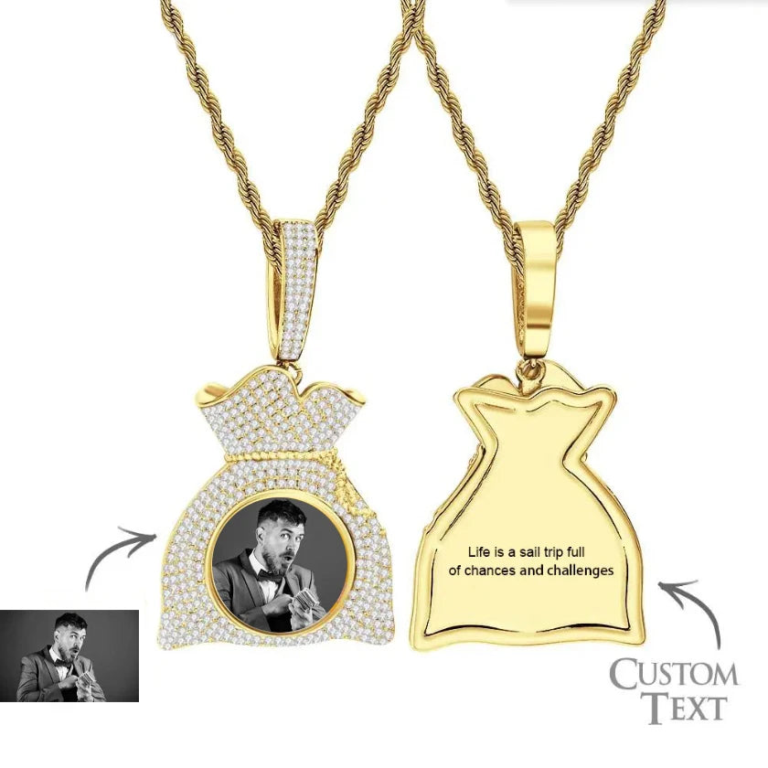 Iced Out Photo Pendant Necklace