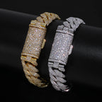 Iced Out Cuban Bracelet Stainless Steel 14MM