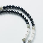 Black Onyx Labradorite Beads,108 Mala Necklace,Meditation,Yoga Prayer Jewelry, Japamala Rosary for Men and Women, 8mm
