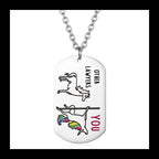 Military Brand Pendant Necklace — Stainless