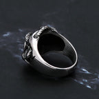 Gothic Skull Steel Ring Vintage Snake Punk Unique