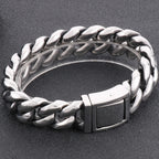 Men's Bracelets 19MM 316L Stainless Steel Cuban Links Chains Man Bracelet for Men Classic On Hand Jewelry Male Accessory