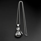 Russian National Emblem Boxing Gloves Chain For Men Stainless Steel Silver Color Power Street Party Hiphop Male
